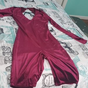 one piece velvet romper burgerney
